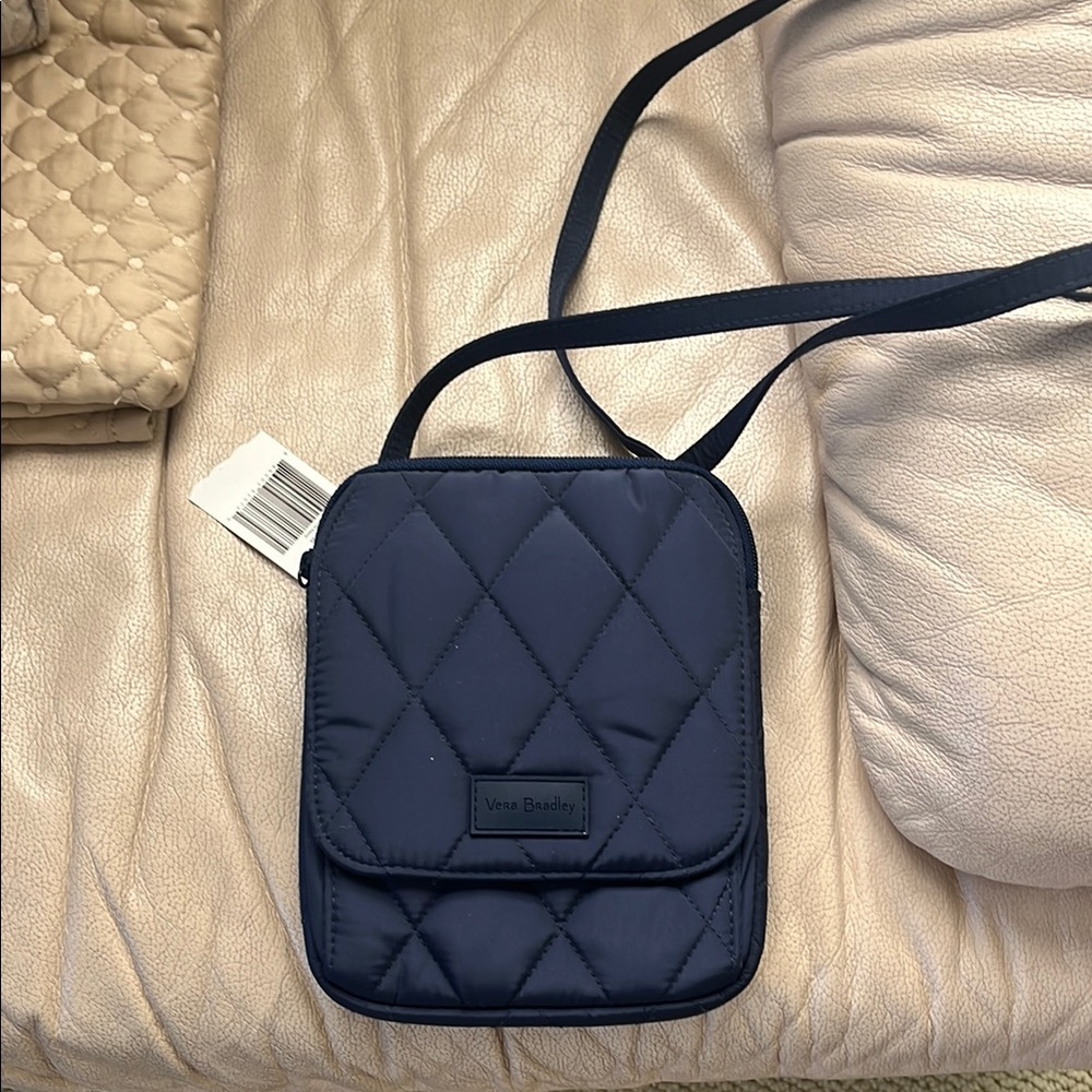 Vera Bradley Blue Quilted Messenger Bag